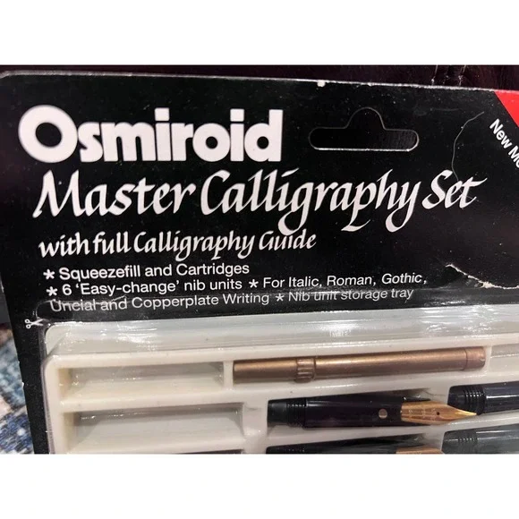 Osmiroid‎ Master Calligraphy Multiple Nibs Vintage 22KT Gold Plated Easy Change - Picture 3 of 5